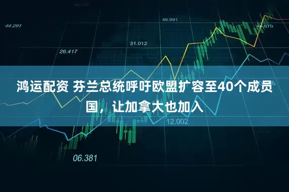 鸿运配资 芬兰总统呼吁欧盟扩容至40个成员国，让加拿大也加入